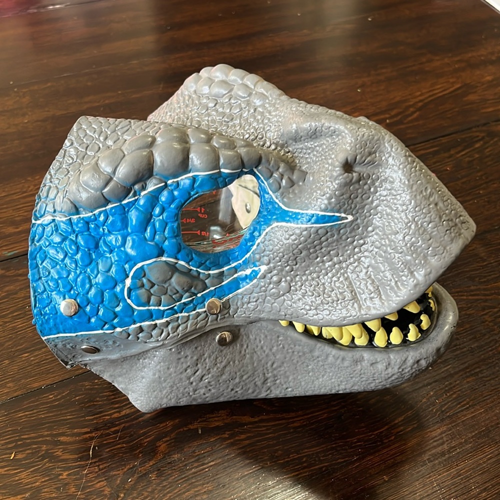 Dino mask gray and blue